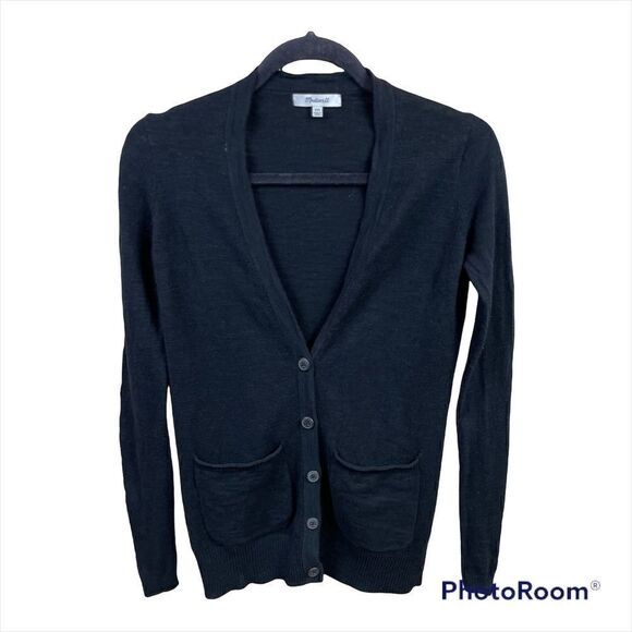 Madewell Oversized Cardigan in Black, size XXS - GUC - Picture 2 of 14